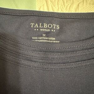 Talbots Navy Blue Cotton Tank- size 1X (Last pic shows true color)